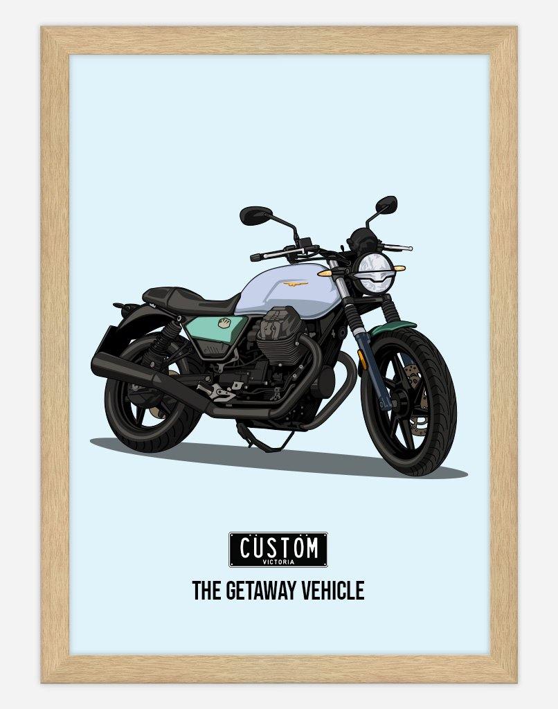 Custom Motorbike Portrait - A4 - Unframed - Portrait Australia