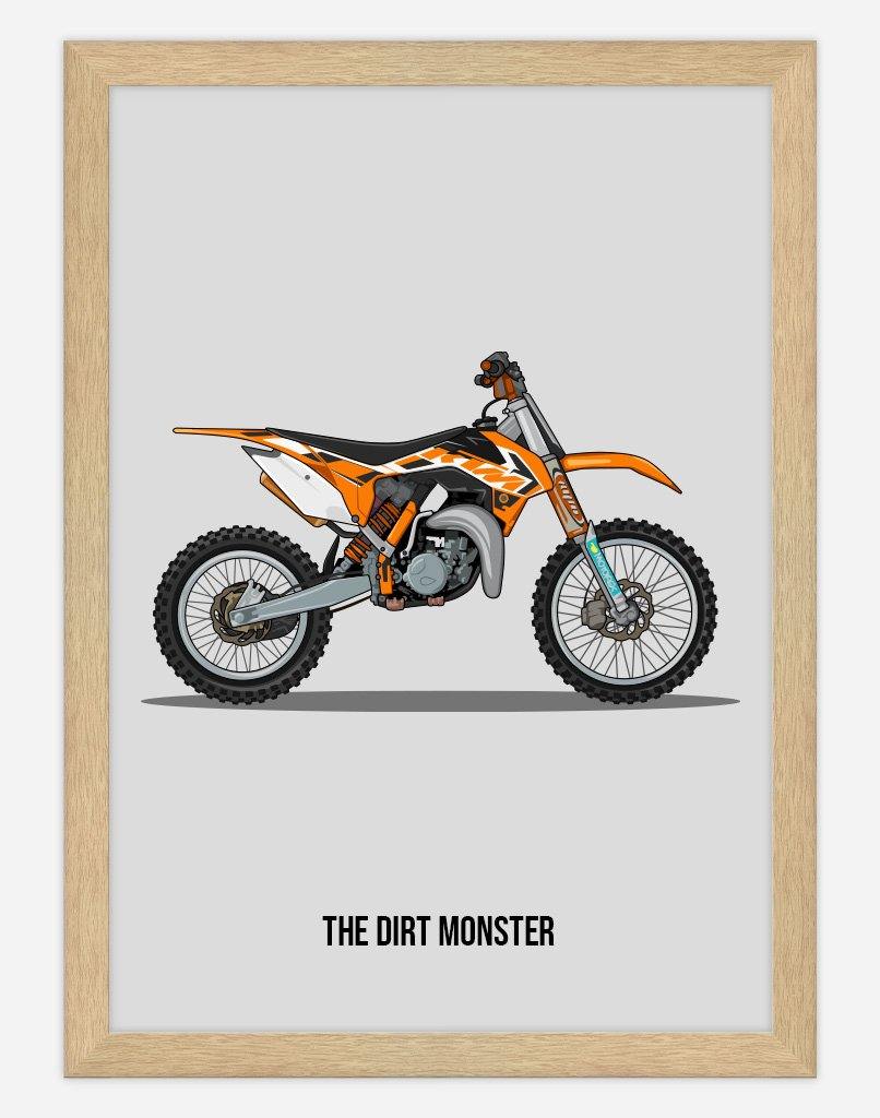 Custom Motorbike Portrait - A4 - Unframed - Portrait Australia