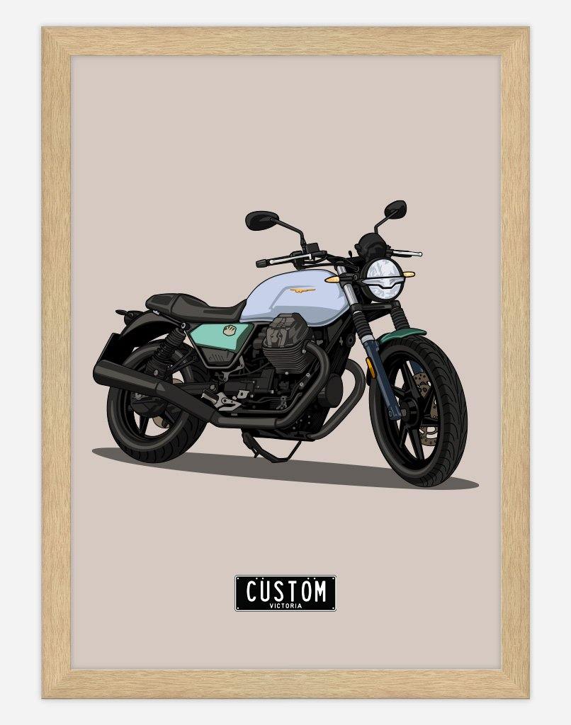 Custom Motorbike Portrait - A4 - Unframed - Portrait Australia