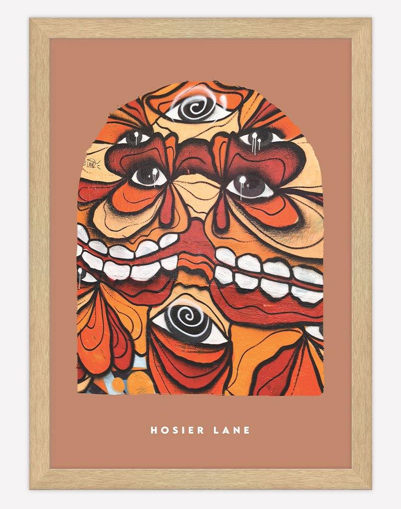 Hosier Lane | Photography - Wall Art - A4 - Timber Frame - Rust Australia