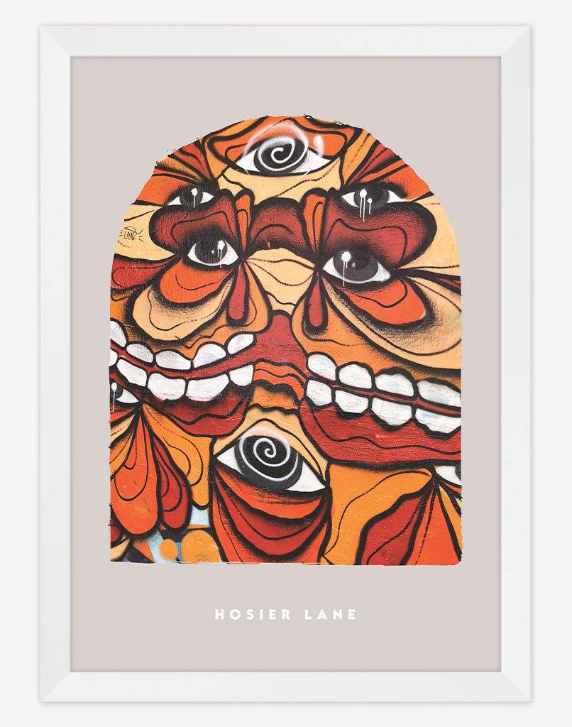 Hosier Lane | Photography - Wall Art - A4 - White Frame - Blush Australia