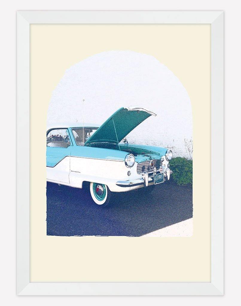 Pop The Bonnet | Photography - Wall Art - A4 - White Frame - Cream Australia