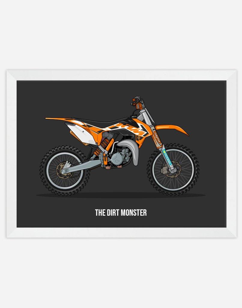 Custom Motorbike Portrait - A4 - Unframed - Portrait Australia