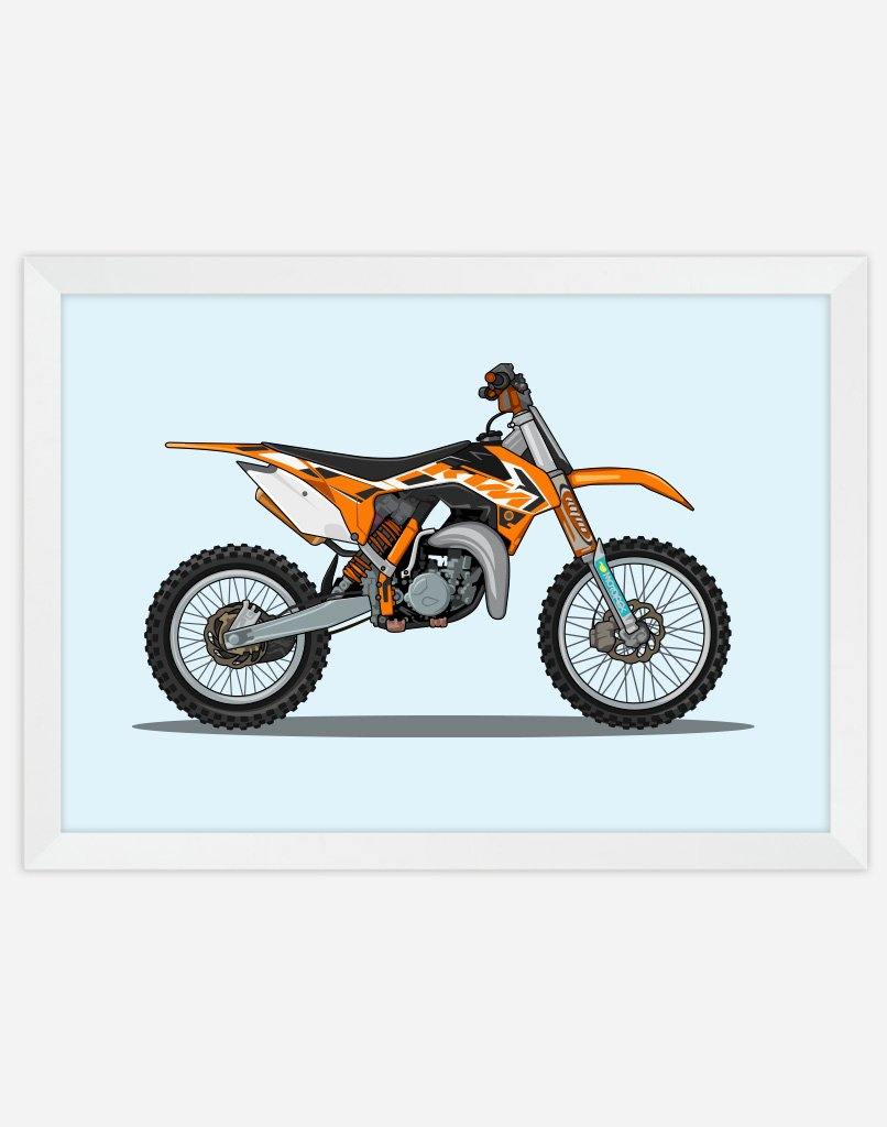 Custom Motorbike Portrait - A4 - Unframed - Portrait Australia