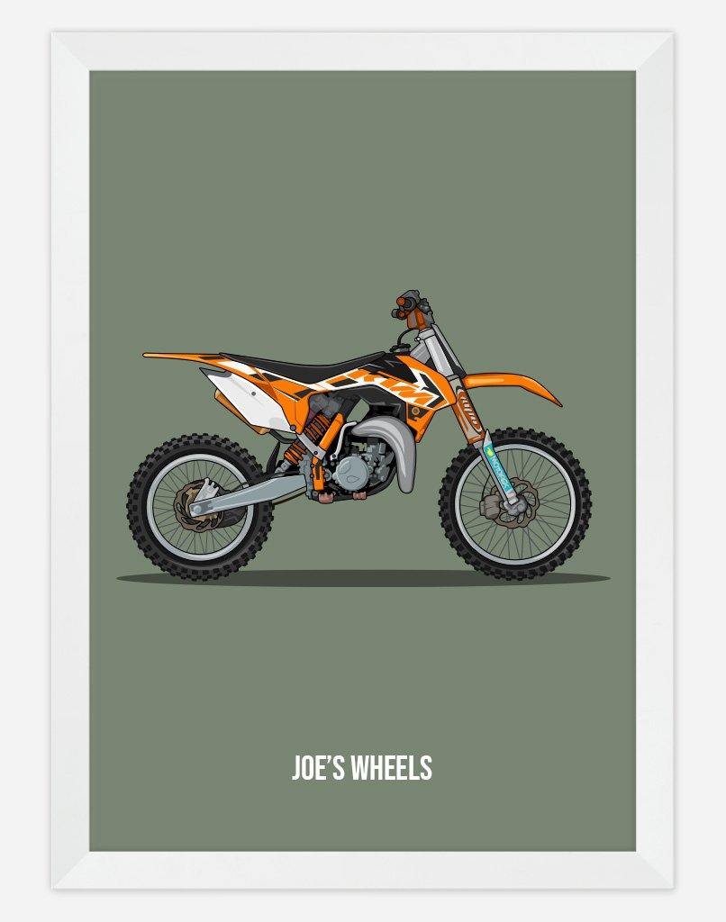 Custom Motorbike Portrait - A4 - Unframed - Portrait Australia