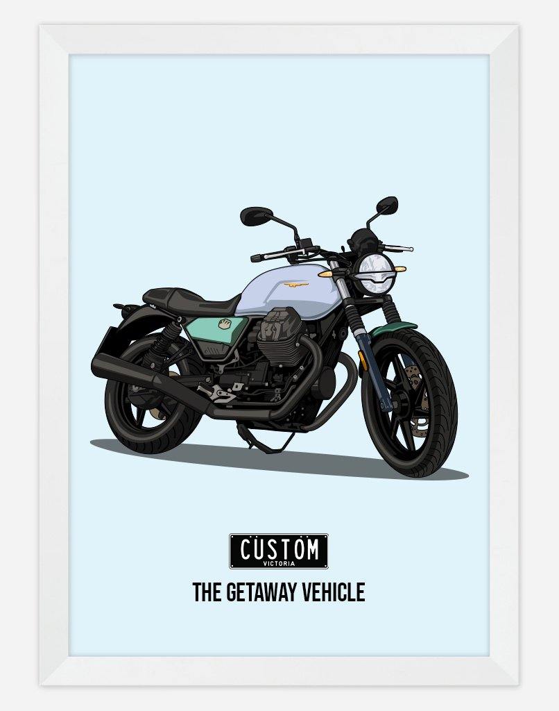 Custom Motorbike Portrait - A4 - Unframed - Portrait Australia