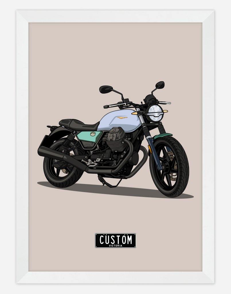 Custom Motorbike Portrait - A4 - Unframed - Portrait Australia