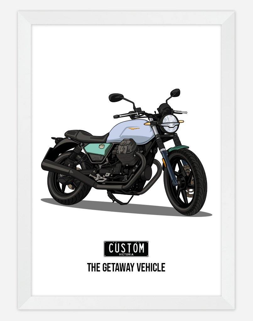 Custom Motorbike Portrait - A4 - Unframed - Portrait Australia