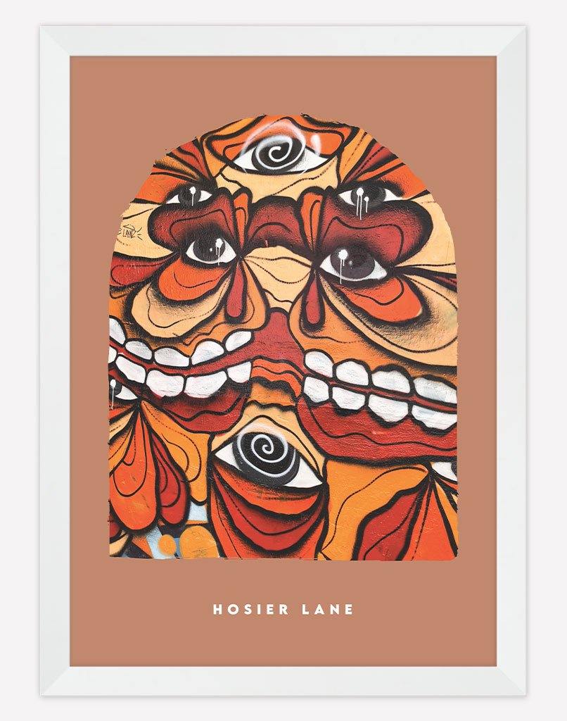 Hosier Lane | Photography - Wall Art - A4 - White Frame - Rust Australia