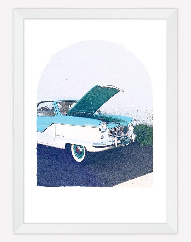 Pop The Bonnet | Photography - Wall Art - A4 - White Frame - White Australia