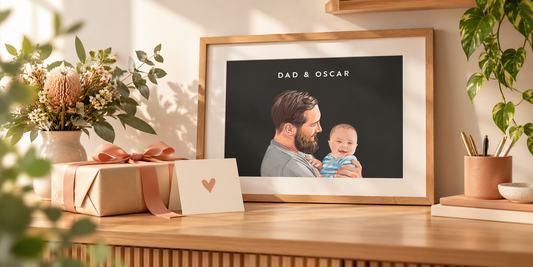 Personalised family portrait prepared as a thoughtful employee milestone gift