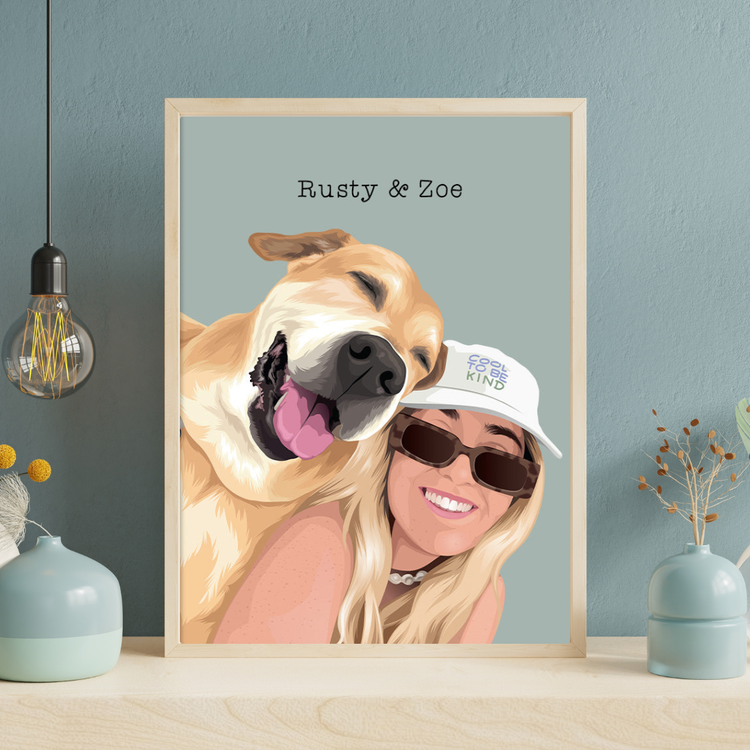 Custom Pet & Person Portrait