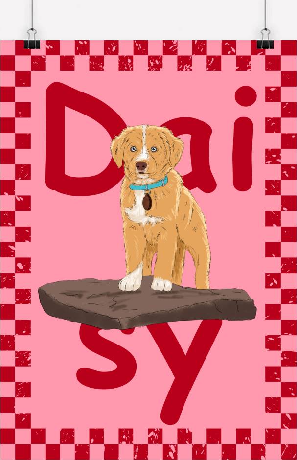 Funky Custom Pet Portrait - One Pet