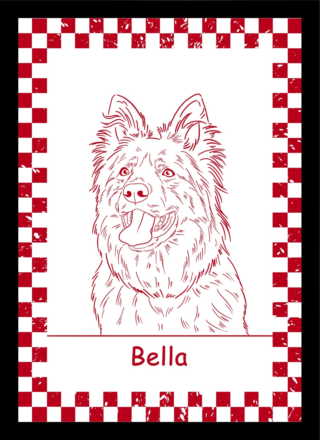 Custom Pet Line Drawing