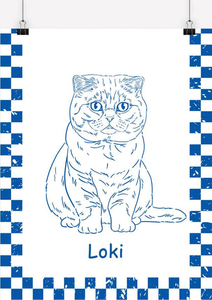Custom Pet Line Drawing