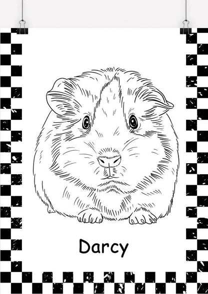Custom Pet Line Drawing