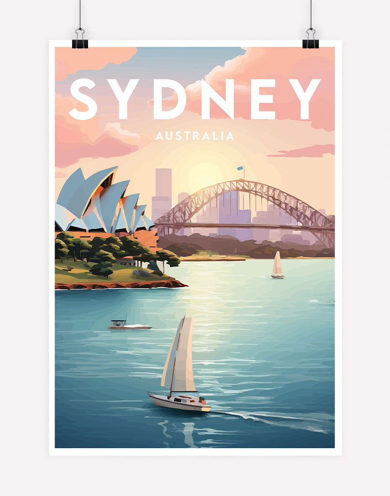 Sydney Harbour | Travel Poster - A4 - Unframed - Australia