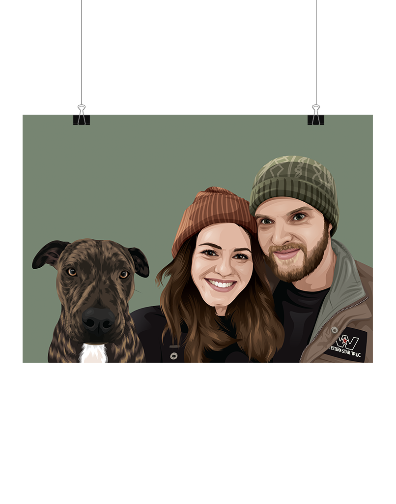 Custom Pet & Person Portrait - Digital File Only