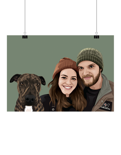 Custom Pet & Person Portrait - Digital File Only