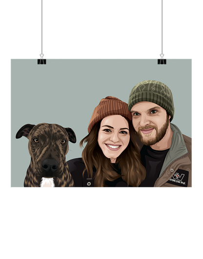 Custom Pet & Person Portrait - Digital File Only