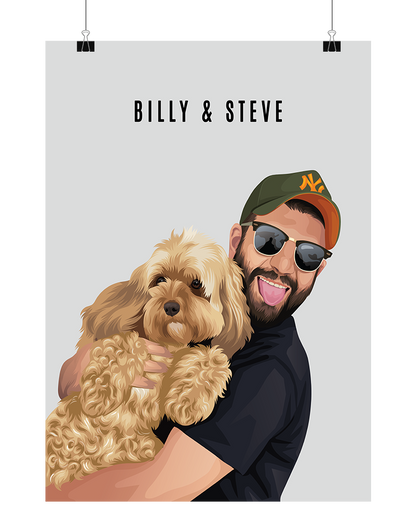 Custom Pet & Person Portrait - Digital File Only