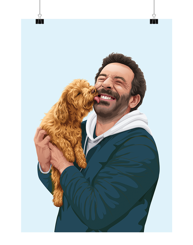 Custom Pet & Person Portrait - Digital File Only