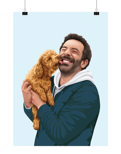Custom Pet & Person Portrait - Digital File Only