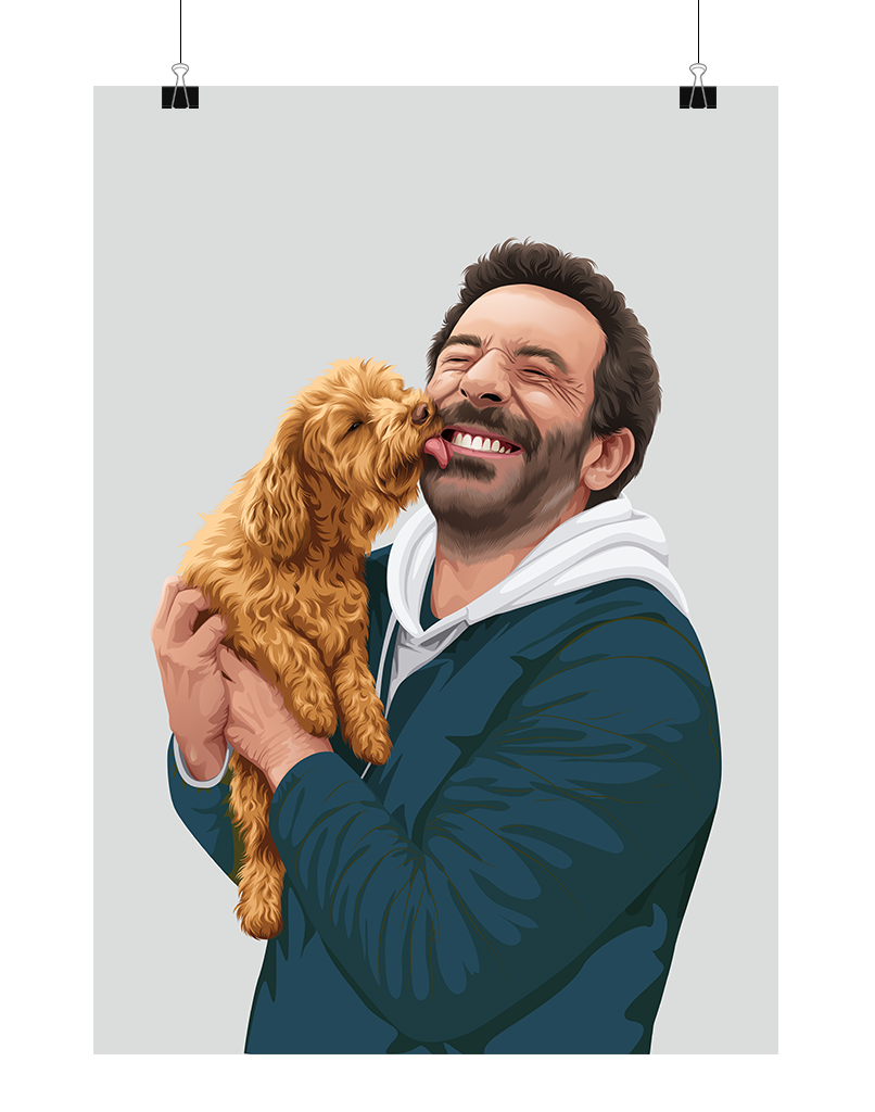 Custom Pet & Person Portrait - Digital File Only