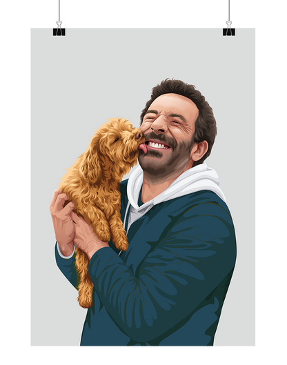 Custom Pet & Person Portrait - Digital File Only