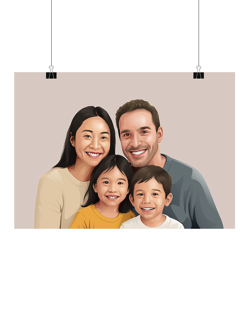 Person Portrait - Digital File Only (Up to 6 People)