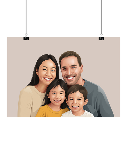 Person Portrait - Digital File Only (Up to 6 People)