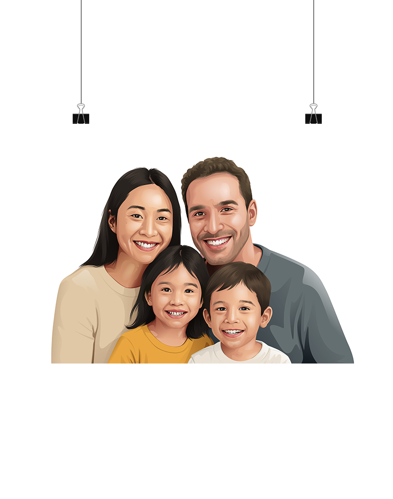 Person Portrait - Digital File Only (Up to 6 People)