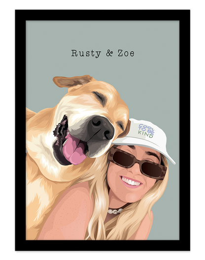 Custom Pet & Person Portrait