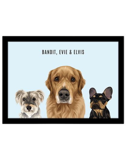 Custom Pet Portrait - Three Pets