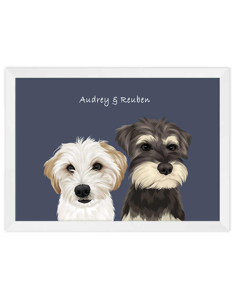 Custom Pet Portrait - Two Pet Portrait