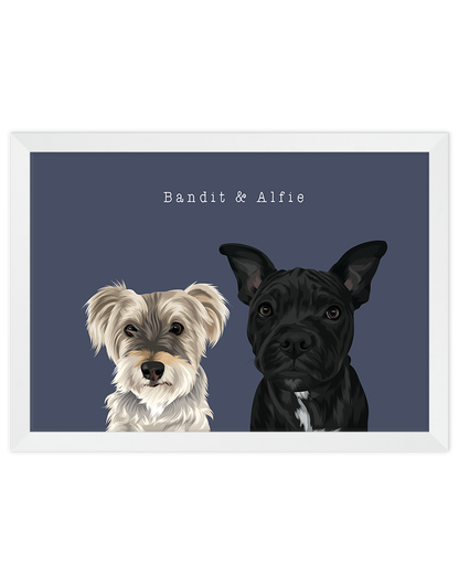 Custom Pet Portrait - Two Pet Portrait