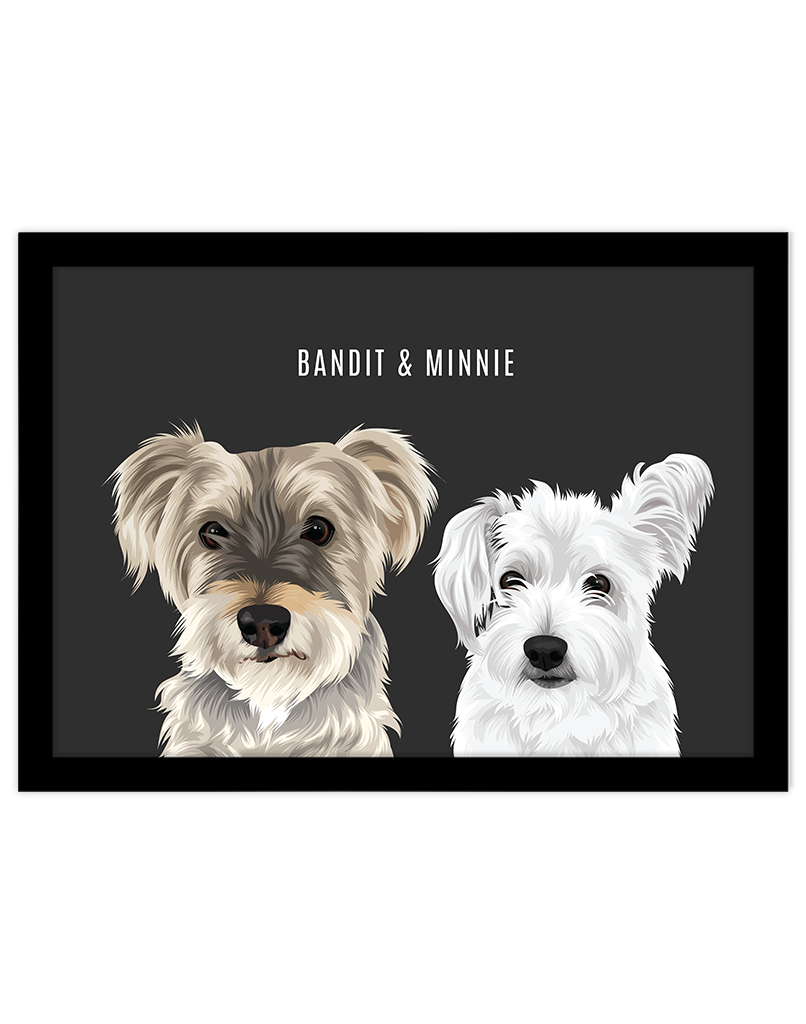 Custom Pet Portrait - Two Pet Portrait