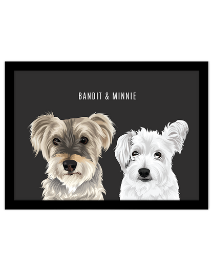 Custom Pet Portrait - Two Pet Portrait