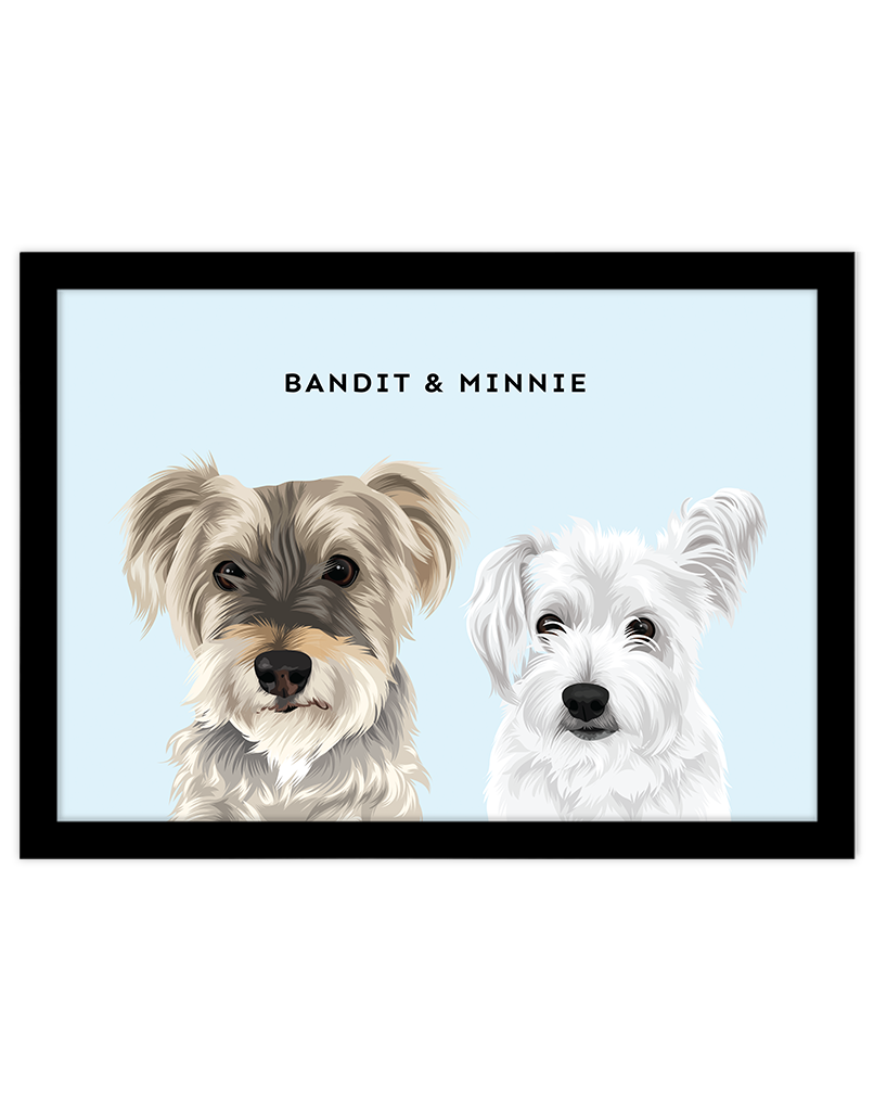 Custom Pet Portrait - Two Pet Portrait