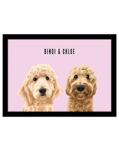 Custom Pet Portrait - Two Pet Portrait