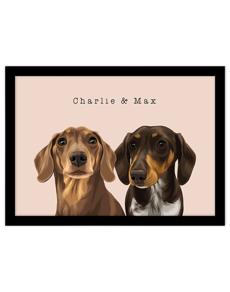 Custom Pet Portrait - Two Pet Portrait