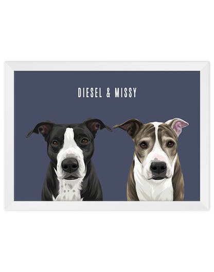 Custom Pet Portrait - Two Pet Portrait