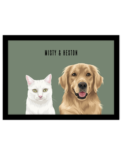 Custom Pet Portrait - Two Pet Portrait