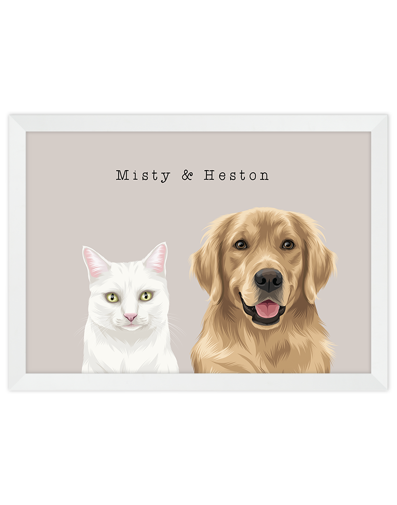 Custom Pet Portrait - Two Pet Portrait