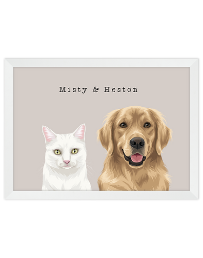 Custom Pet Portrait - Two Pet Portrait