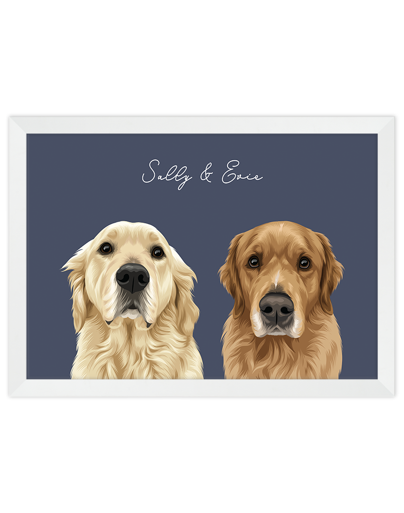 Custom Pet Portrait - Two Pet Portrait