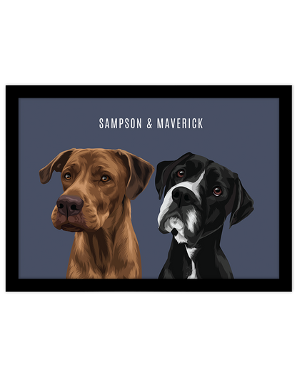 Custom Pet Portrait - Two Pet Portrait