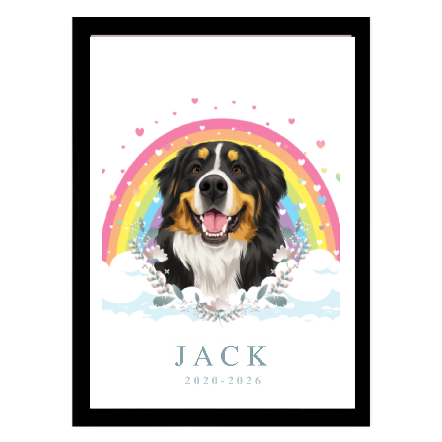 Custom Pet Memorial Portrait - One Pet