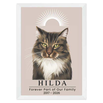 Custom Pet Memorial Portrait - One Pet