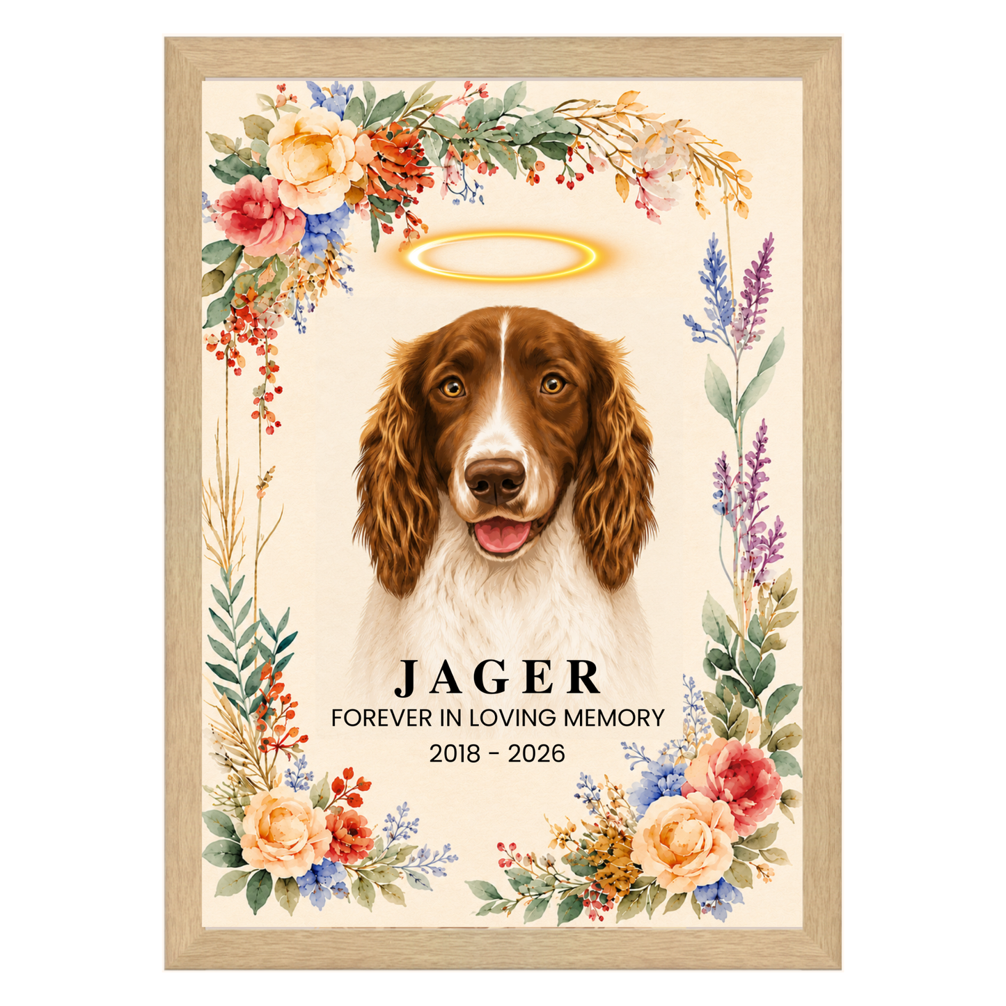 Custom Pet Memorial Portrait - One Pet